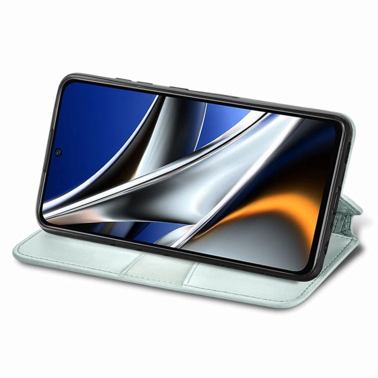 For Xiaomi Poco X4 Pro 5G Blooming Mandala Embossed Magnetic Leather Phone Case