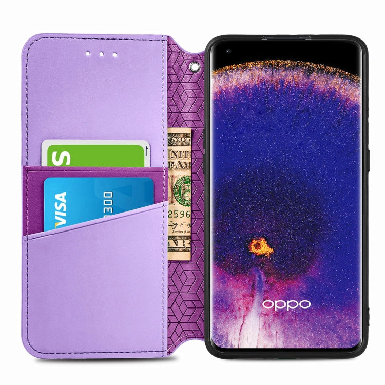 For OPPO Find X5 Blooming Mandala Embossed Magnetic Leather Phone Case