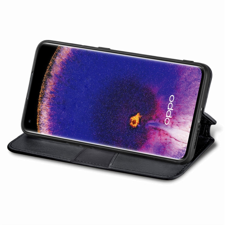 For OPPO Find X5 Pro Blooming Mandala Embossed Magnetic Leather Phone Case