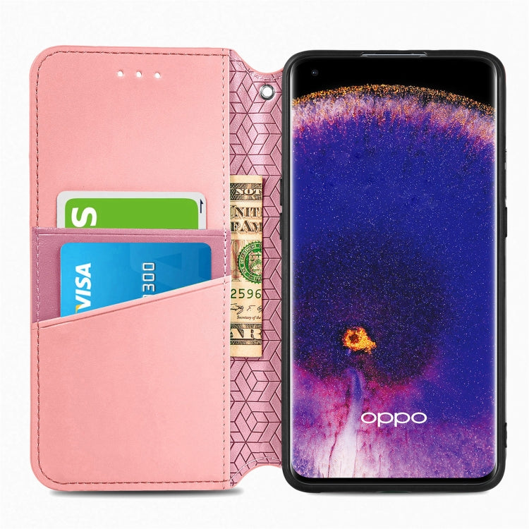 For OPPO Find X5 Pro Blooming Mandala Embossed Magnetic Leather Phone Case