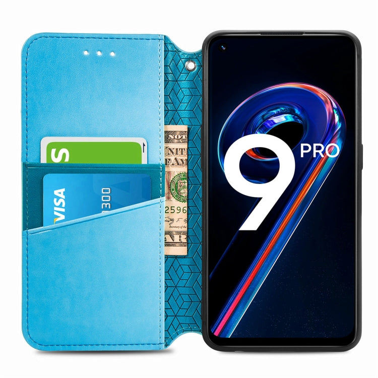 For OPPO Realme 9 Pro Blooming Mandala Embossed Magnetic Leather Phone Case