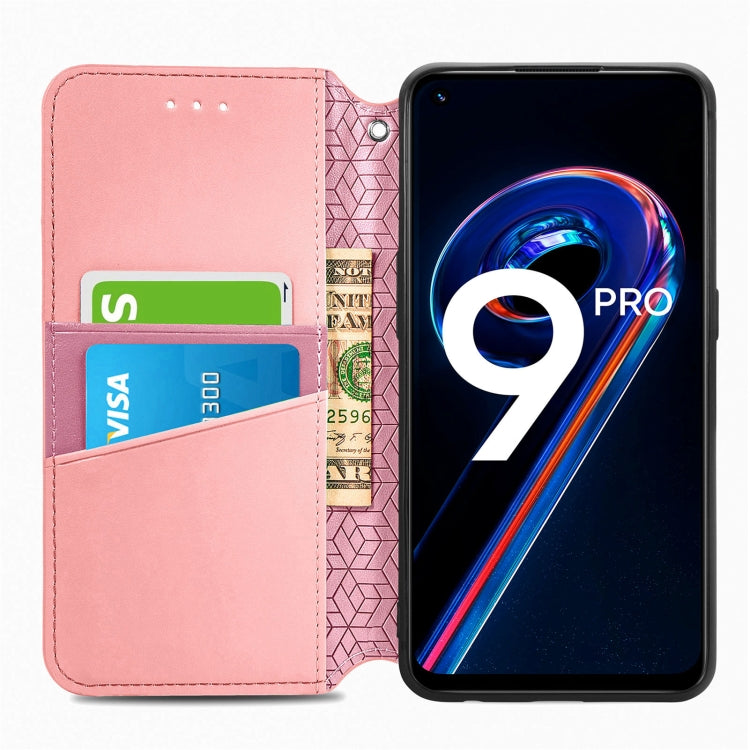 For OPPO Realme 9 Pro Blooming Mandala Embossed Magnetic Leather Phone Case