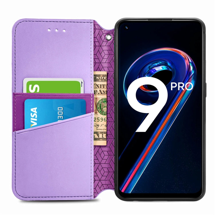 For OPPO Realme 9 Pro Blooming Mandala Embossed Magnetic Leather Phone Case
