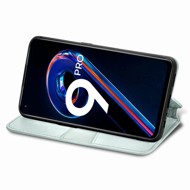 For OPPO Realme 9 Pro Blooming Mandala Embossed Magnetic Leather Phone Case