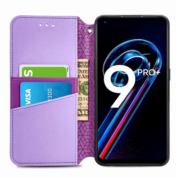 For OPPO Realme 9 Pro+ 5G Blooming Mandala Embossed Magnetic Leather Phone Case