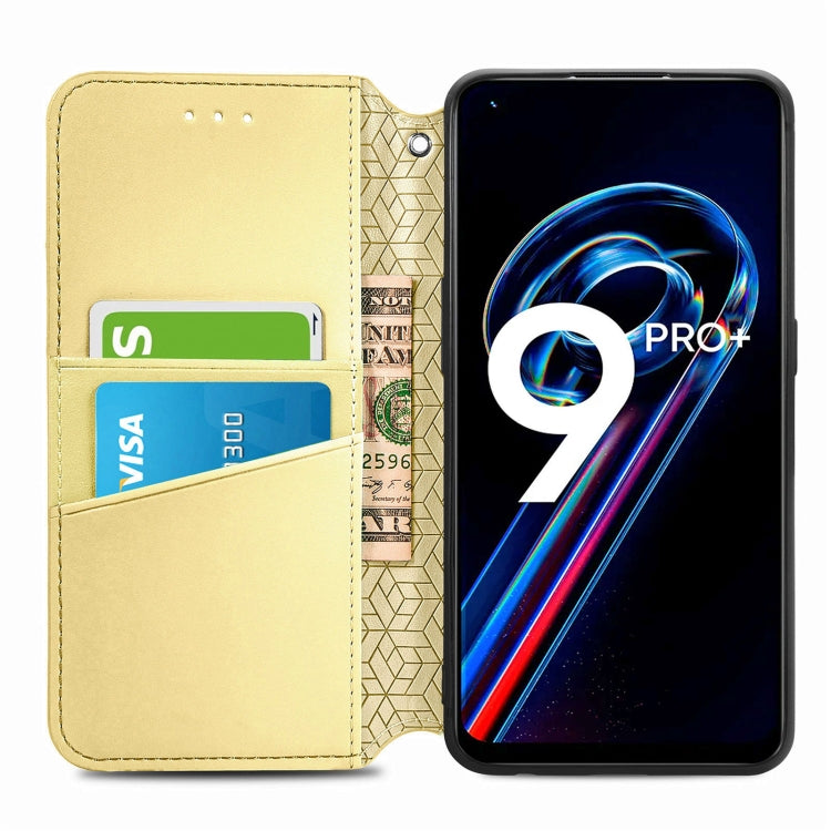 For OPPO Realme 9 Pro+ 5G Blooming Mandala Embossed Magnetic Leather Phone Case