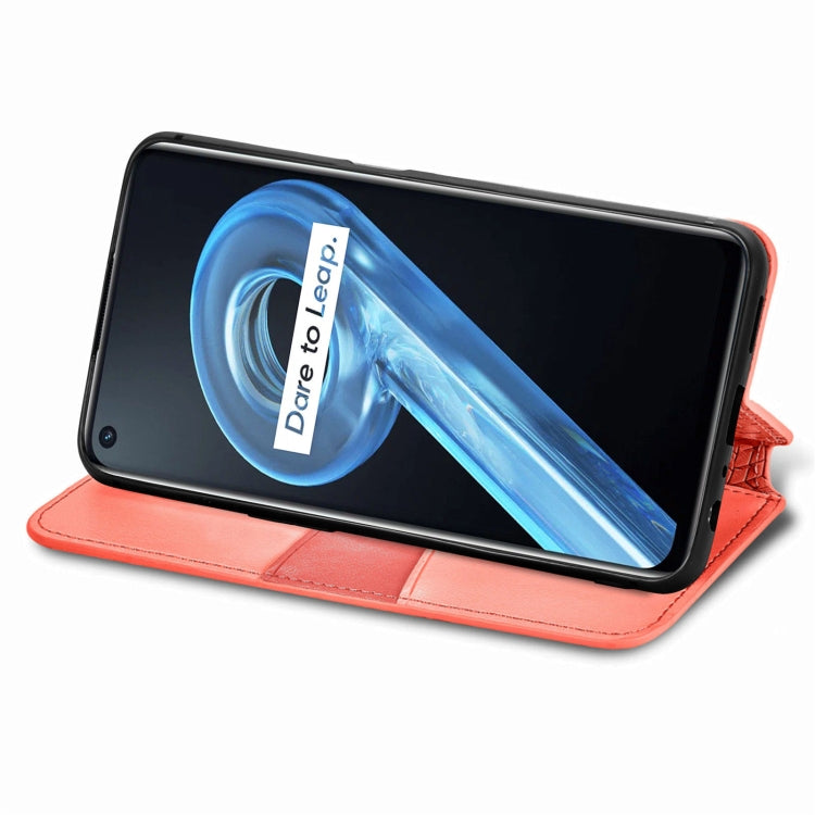 For OPPO Realme 9i Blooming Mandala Embossed Magnetic Leather Phone Case