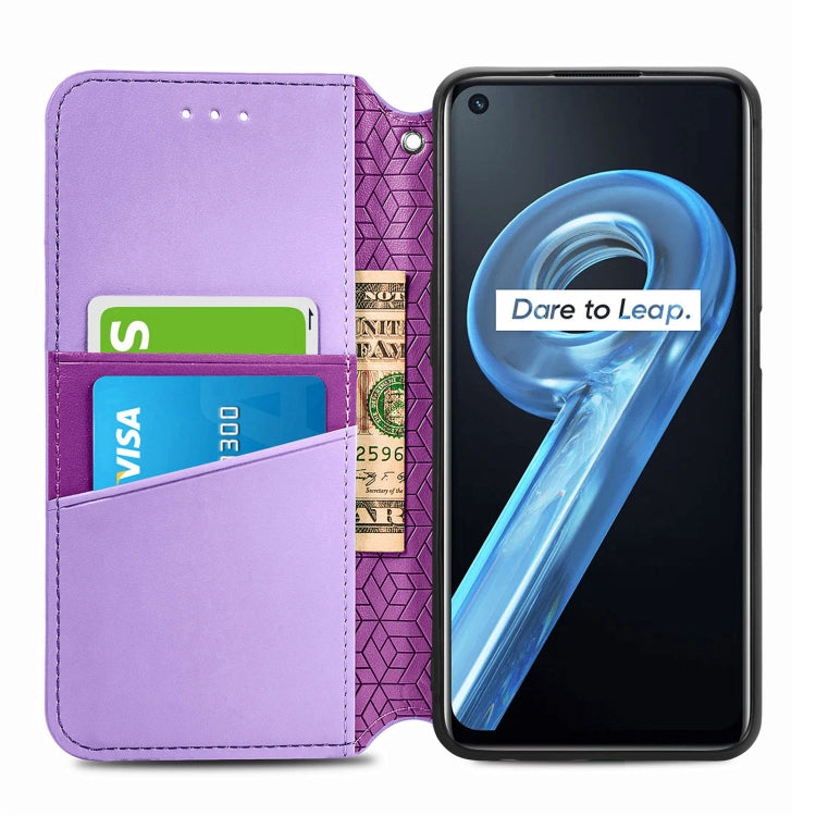 For OPPO Realme 9i Blooming Mandala Embossed Magnetic Leather Phone Case