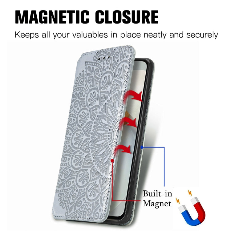 For vivo S12 Pro Blooming Mandala Embossed Magnetic Leather Phone Case