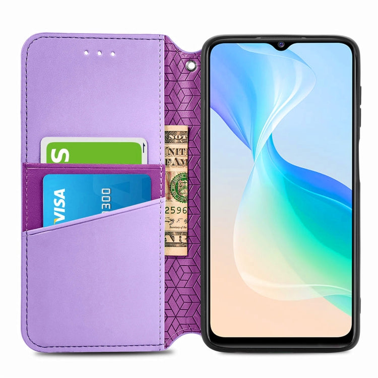 For  vivo  Y76 5G Blooming Mandala Embossed Magnetic Leather Phone Case