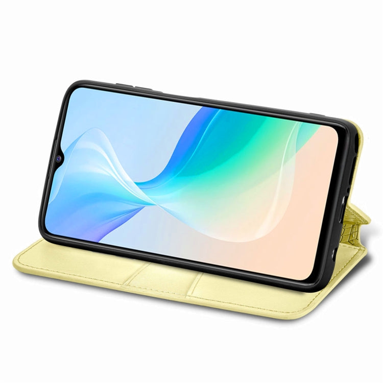 For  vivo  Y76 5G Blooming Mandala Embossed Magnetic Leather Phone Case