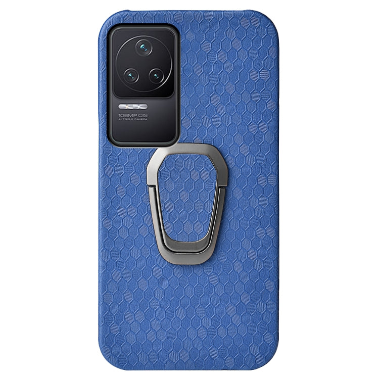 For Xiaomi Redmi K50 Pro Ring Holder Honeycomb PU Phone Case