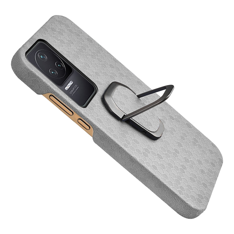 For Xiaomi Redmi K50 Pro Ring Holder Honeycomb PU Phone Case