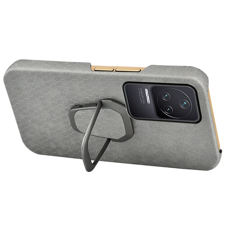 For Xiaomi Redmi K50 Pro Ring Holder Honeycomb PU Phone Case