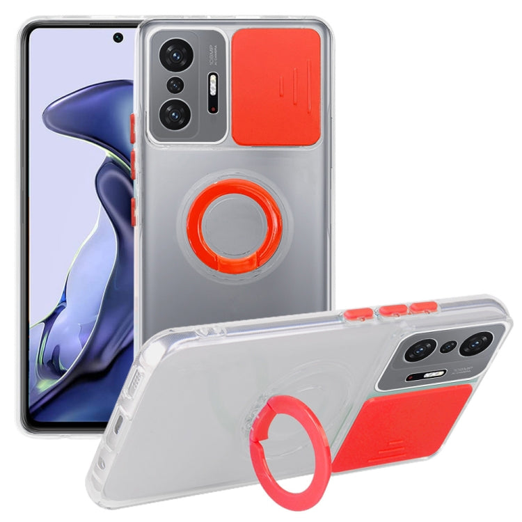 For Xiaomi Mi 11T / 11T Pro Sliding Camshield TPU Phone Case with Ring Holder