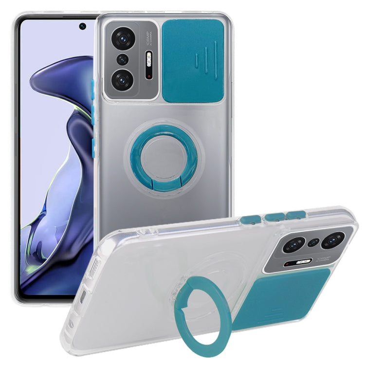 For Xiaomi Mi 11T / 11T Pro Sliding Camshield TPU Phone Case with Ring Holder