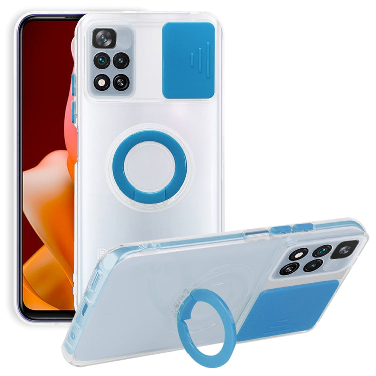 For Xiaomi Redmi Note 11 Pro+ 5G Sliding Camshield TPU Phone Case with Ring Holder