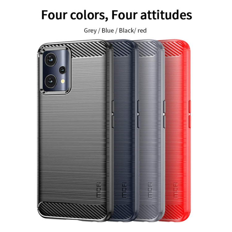 For OPPO Realme 9 Pro / Realme V25 MOFI Gentleness Brushed Carbon Fiber Soft TPU Case