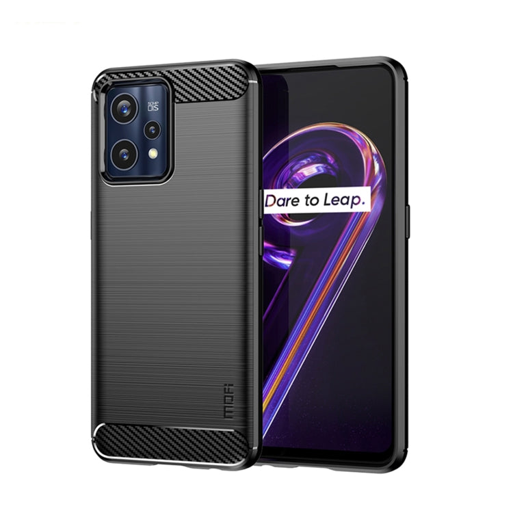 For OPPO Realme 9 Pro+ MOFI Gentleness Brushed Carbon Fiber Soft TPU Case