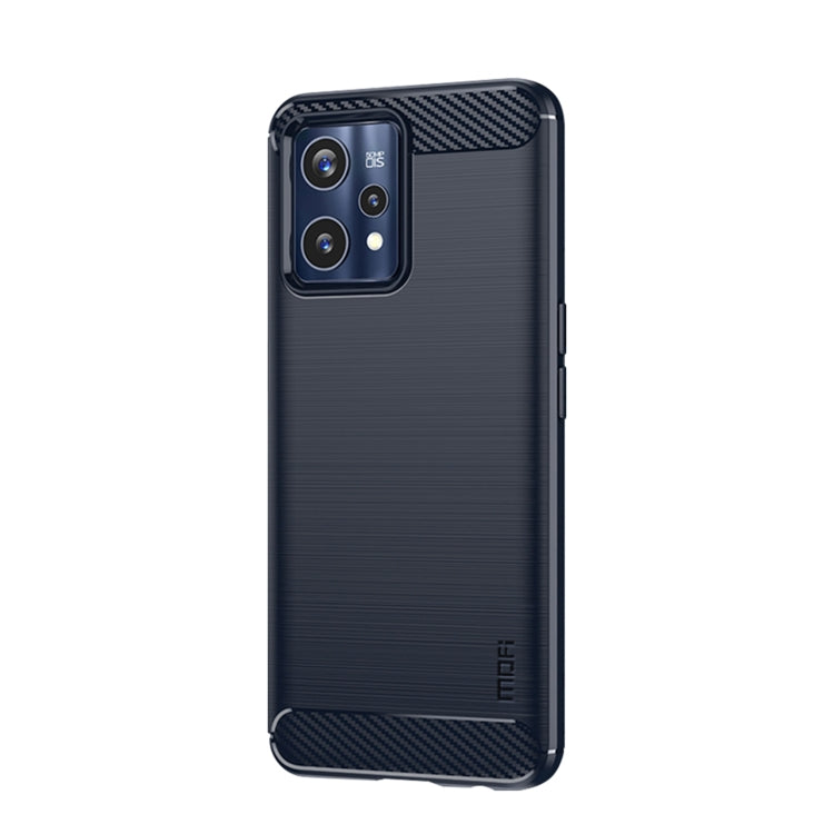 For OPPO Realme 9 Pro+ MOFI Gentleness Brushed Carbon Fiber Soft TPU Case