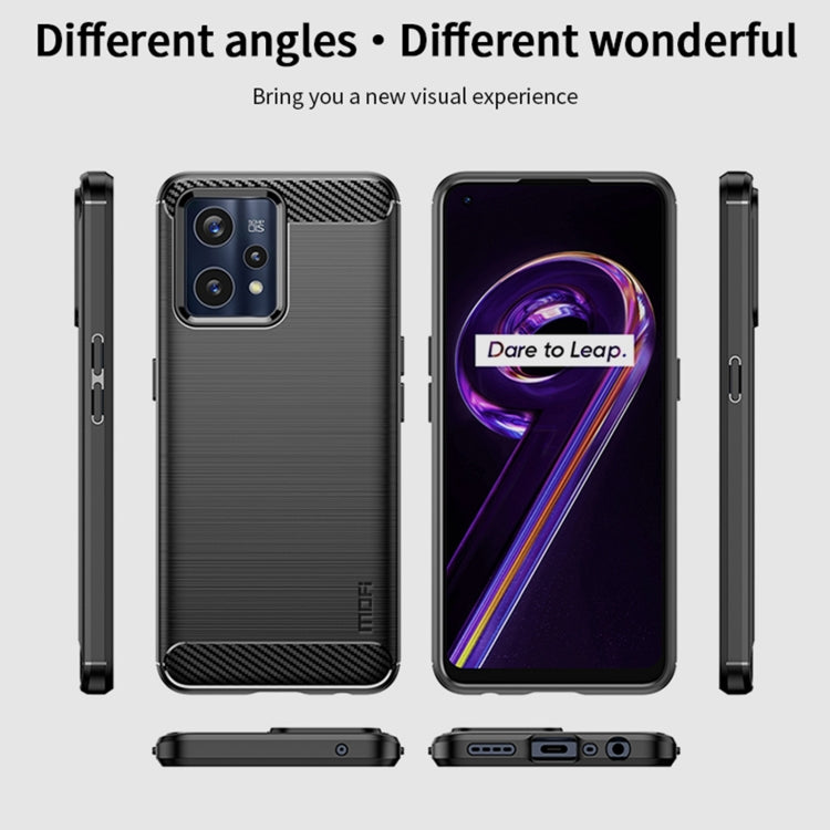 For OPPO Realme 9 Pro+ MOFI Gentleness Brushed Carbon Fiber Soft TPU Case