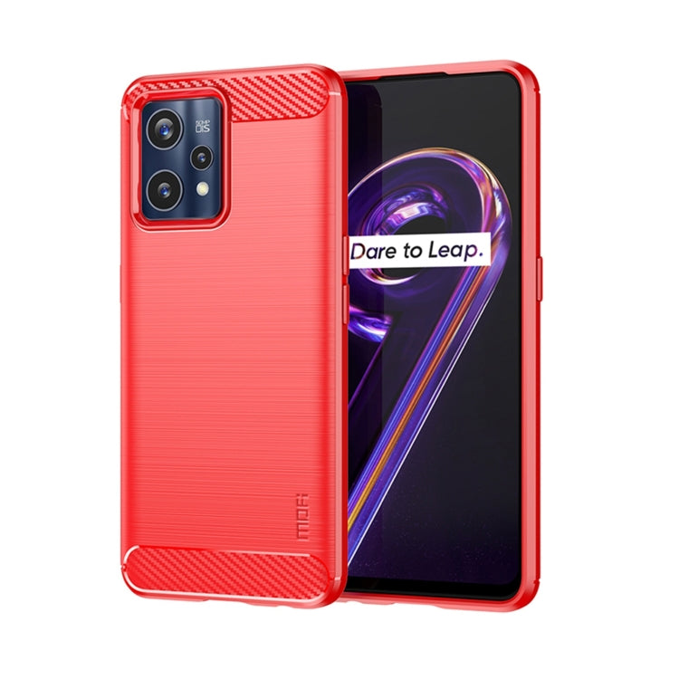 For OPPO Realme 9 Pro+ MOFI Gentleness Brushed Carbon Fiber Soft TPU Case