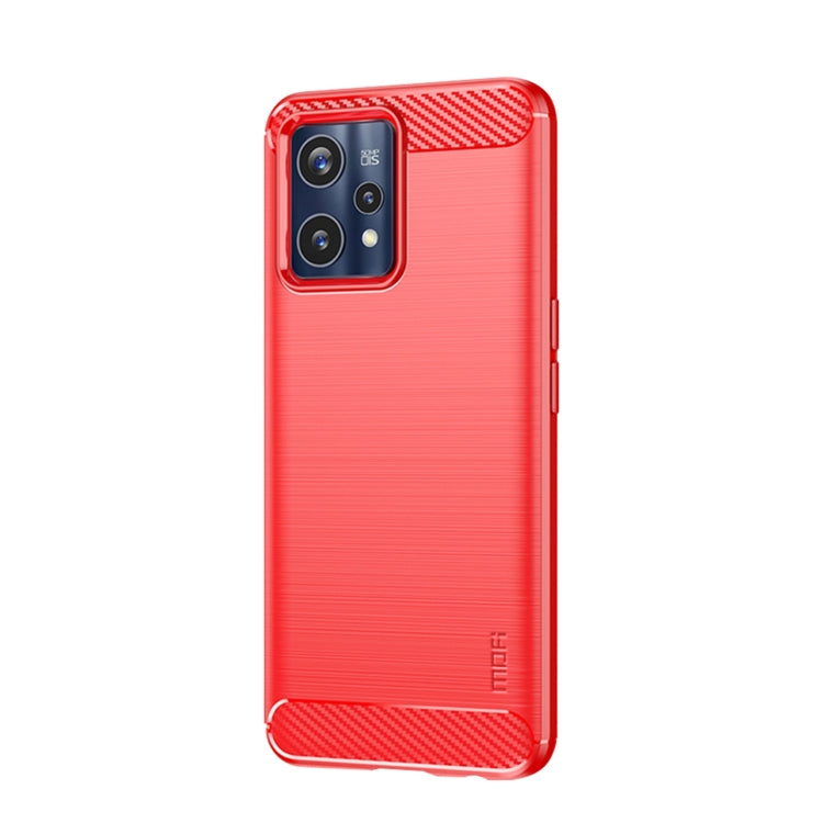 For OPPO Realme 9 Pro+ MOFI Gentleness Brushed Carbon Fiber Soft TPU Case