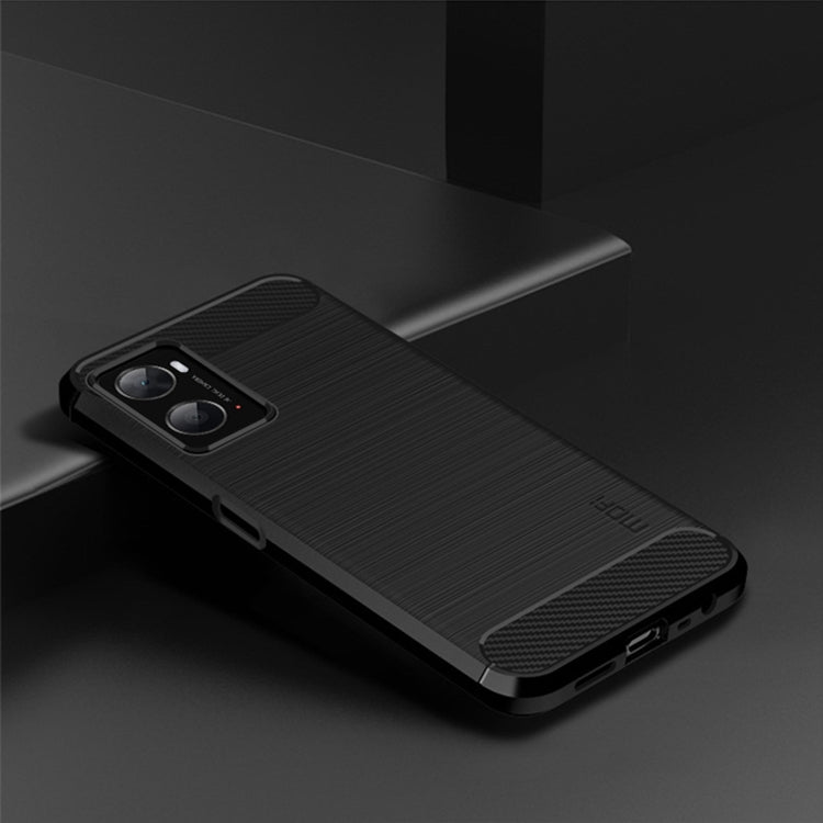 For OPPO A36 / A76 / Realme 9i MOFI Gentleness Brushed Carbon Fiber Soft TPU Case