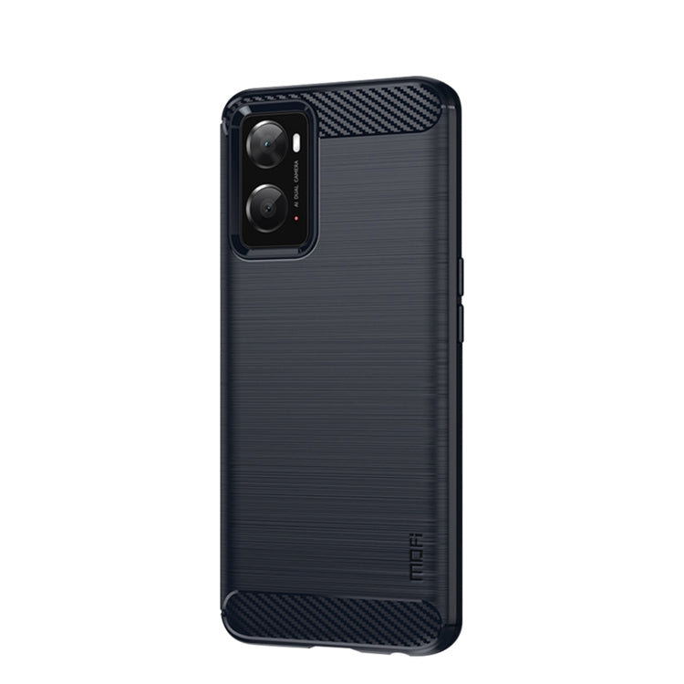 For OPPO A36 / A76 / Realme 9i MOFI Gentleness Brushed Carbon Fiber Soft TPU Case