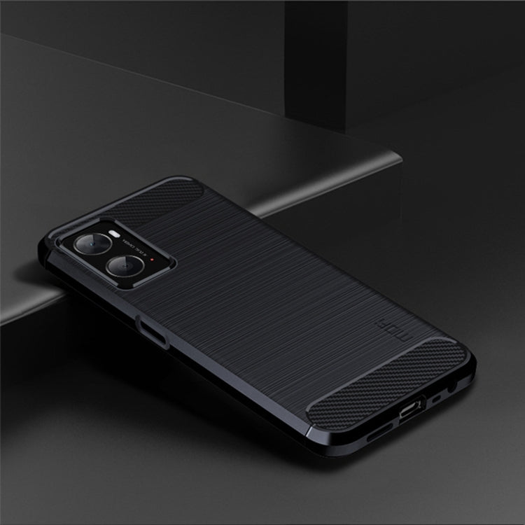 For OPPO A36 / A76 / Realme 9i MOFI Gentleness Brushed Carbon Fiber Soft TPU Case