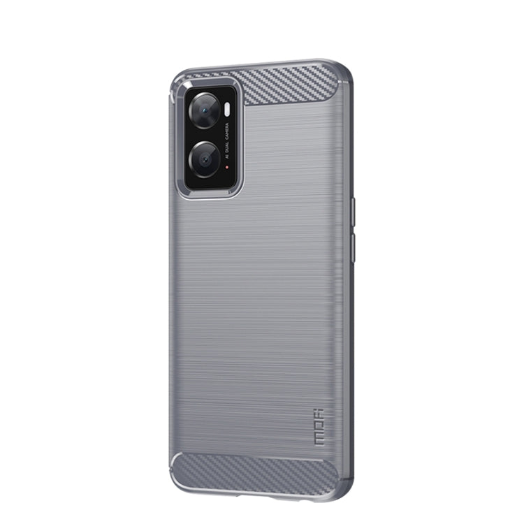 For OPPO A36 / A76 / Realme 9i MOFI Gentleness Brushed Carbon Fiber Soft TPU Case