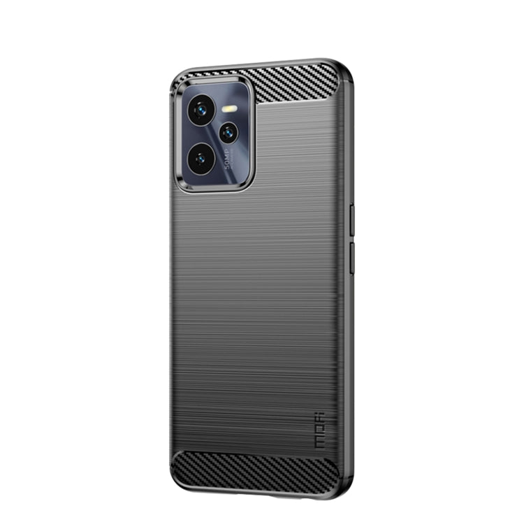 For OPPO Realme C35 MOFI Gentleness Brushed Carbon Fiber Soft TPU Case