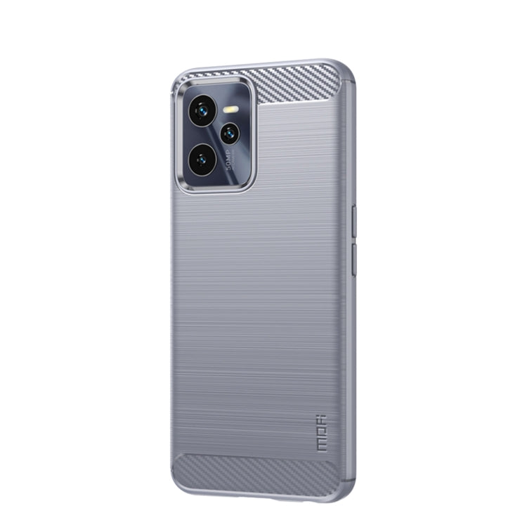 For OPPO Realme C35 MOFI Gentleness Brushed Carbon Fiber Soft TPU Case