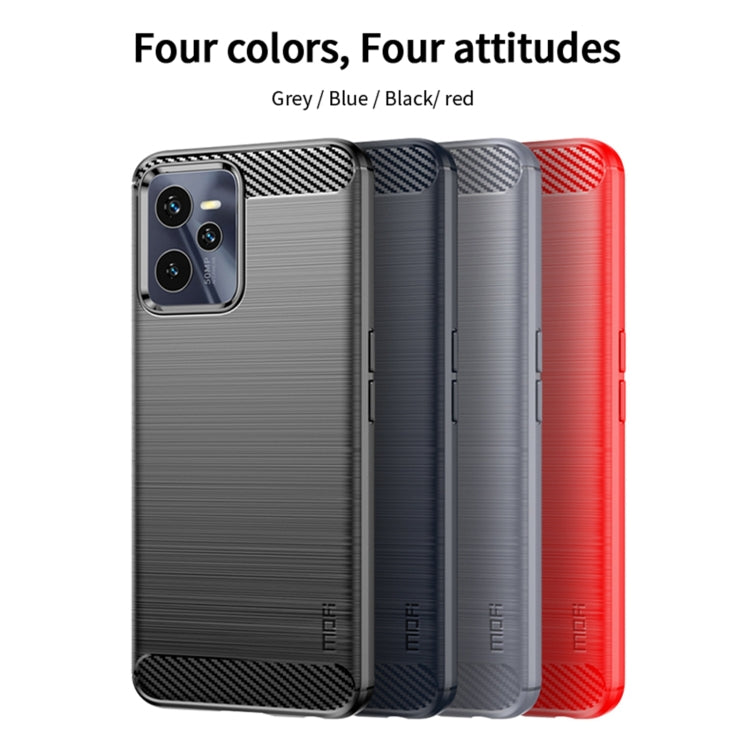 For OPPO Realme C35 MOFI Gentleness Brushed Carbon Fiber Soft TPU Case