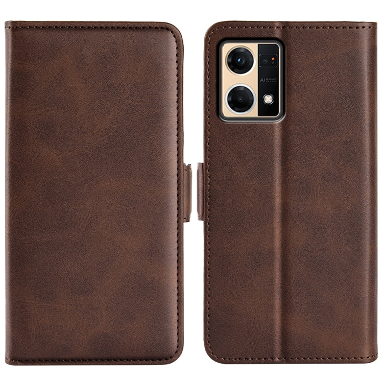 For OPPO Reno7 4G / F21 Pro 4G Dual-side Magnetic Buckle Leather Phone Case