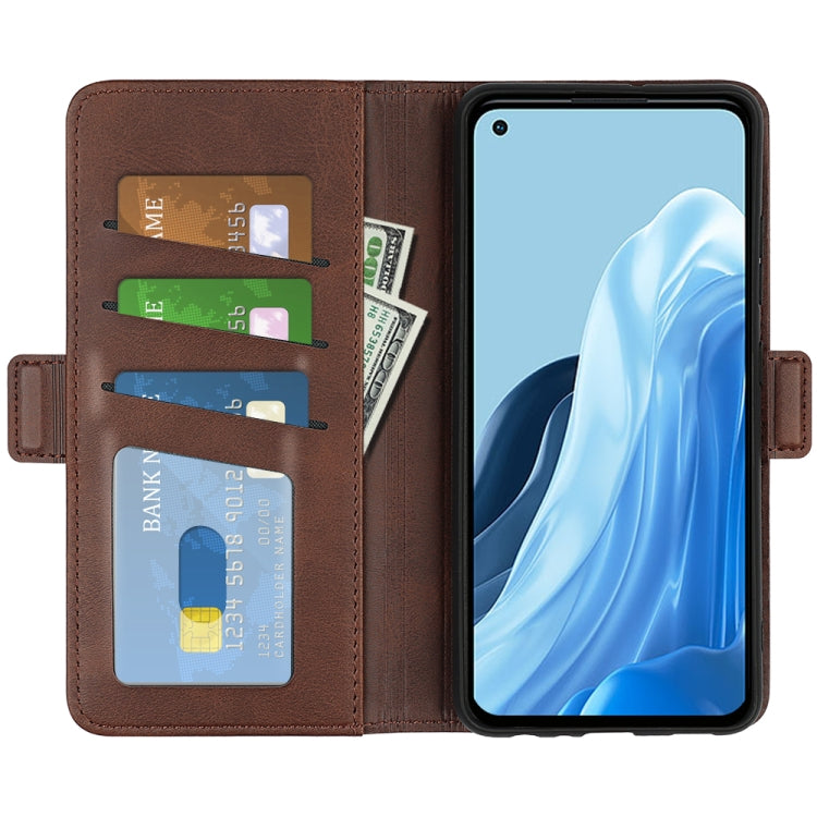 For OPPO Reno7 4G / F21 Pro 4G Dual-side Magnetic Buckle Leather Phone Case