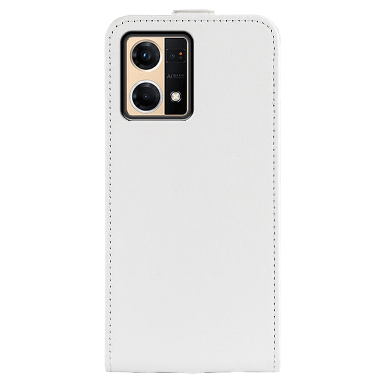 For OPPO Reno7 4G / F21 Pro 4G R64 Texture Vertical Flip Leather Phone Case