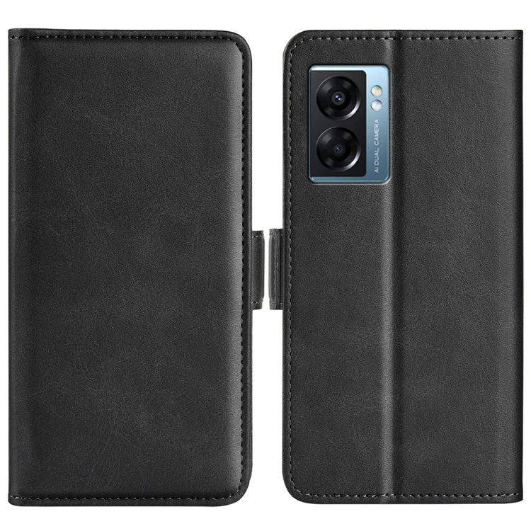 For OPPO A57 5G Dual-side Magnetic Buckle Flip Leather Phone Case