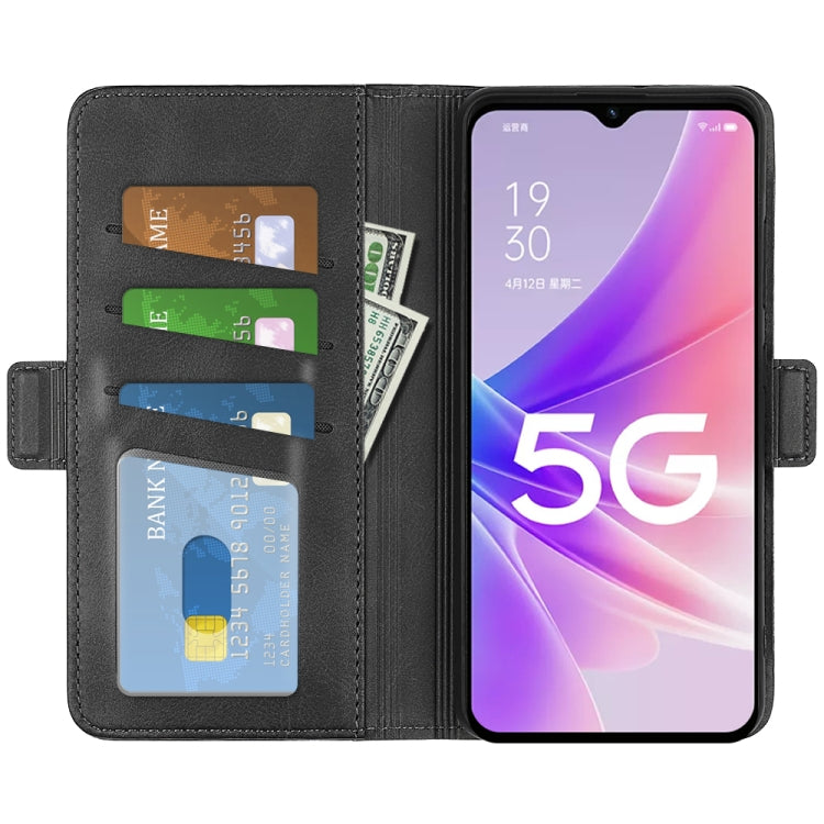 For OPPO A57 5G Dual-side Magnetic Buckle Flip Leather Phone Case