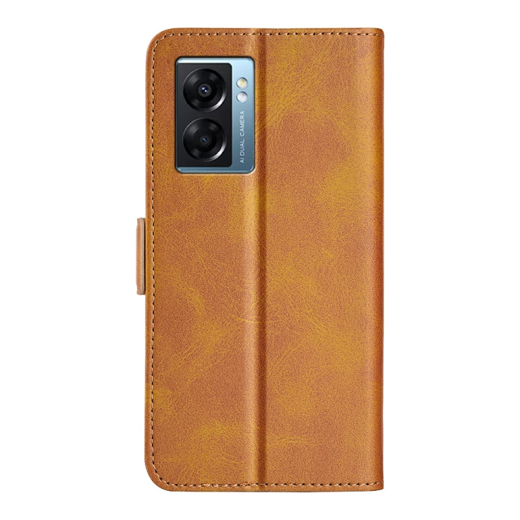 For OPPO A57 5G Dual-side Magnetic Buckle Flip Leather Phone Case