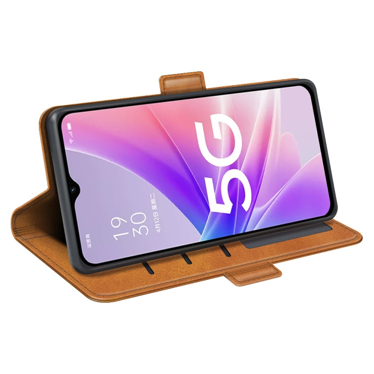 For OPPO A57 5G Dual-side Magnetic Buckle Flip Leather Phone Case