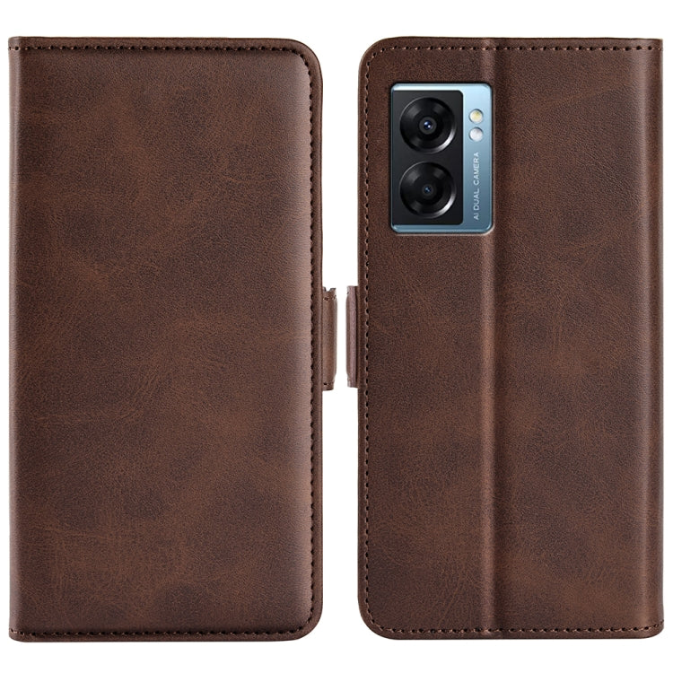 For OPPO A57 5G Dual-side Magnetic Buckle Flip Leather Phone Case