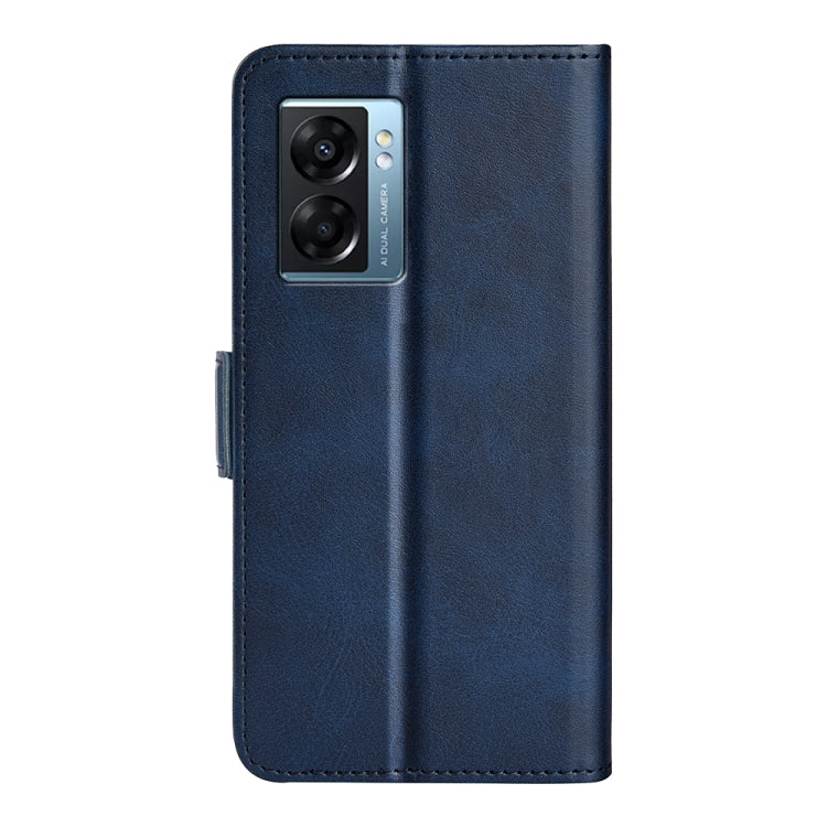 For OPPO A57 5G Dual-side Magnetic Buckle Flip Leather Phone Case
