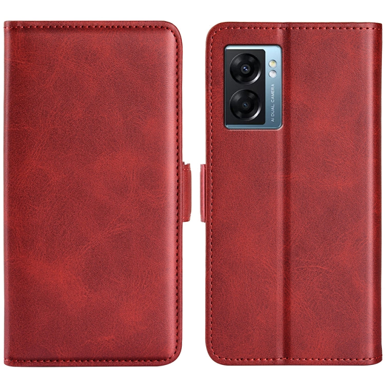 For OPPO A57 5G Dual-side Magnetic Buckle Flip Leather Phone Case