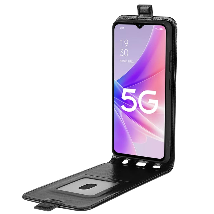 For OPPO A57 5G R64 Texture Vertical Flip Leather Phone Case