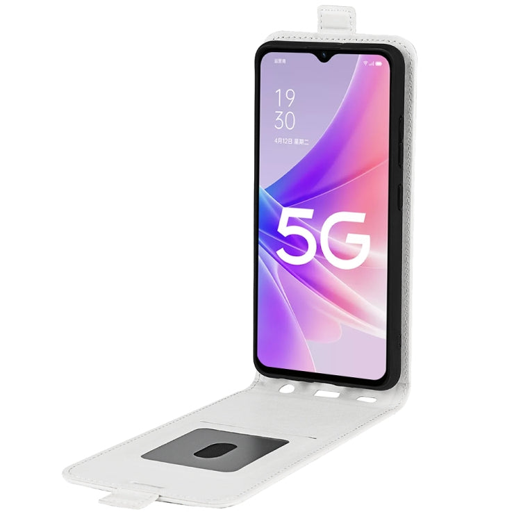 For OPPO A57 5G R64 Texture Vertical Flip Leather Phone Case