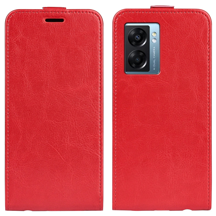 For OPPO A57 5G R64 Texture Vertical Flip Leather Phone Case