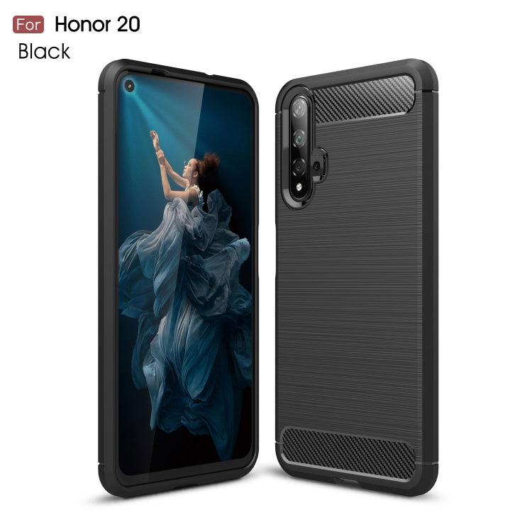 Brushed Texture Carbon Fiber TPU Case for Huawei Honor 20