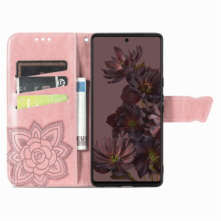 For Google Pixel 7 Pro 5G Butterfly Love Flower Embossed Leather Phone Case