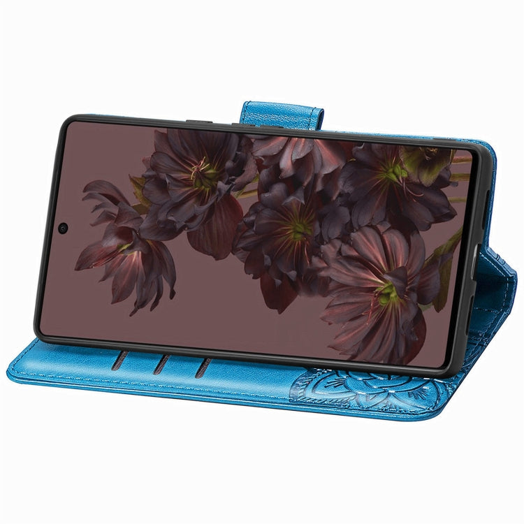 For Google Pixel 7 Pro 5G Butterfly Love Flower Embossed Leather Phone Case